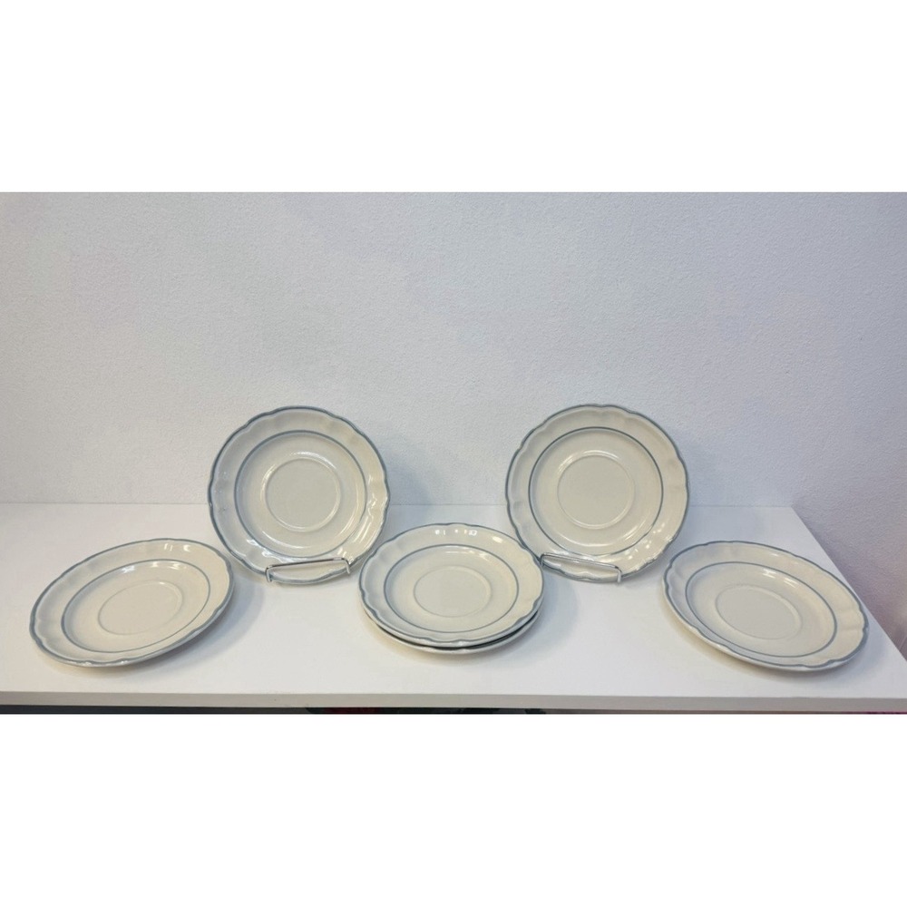 Cordella Bluet Stoneware Saucers Set of 6